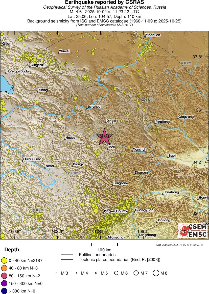 regional historical seismicity