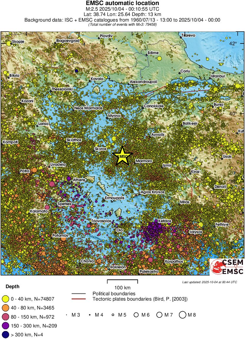 regional historical seismicity