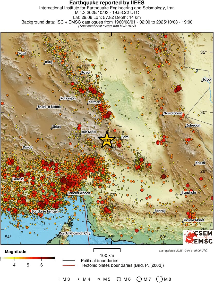 regional magnitude historical seismicity