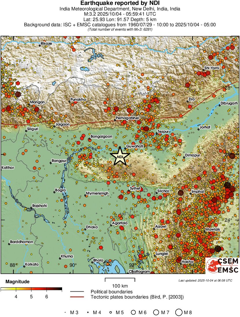 regional magnitude historical seismicity