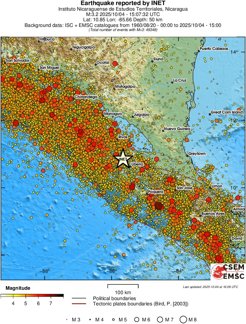 regional magnitude historical seismicity