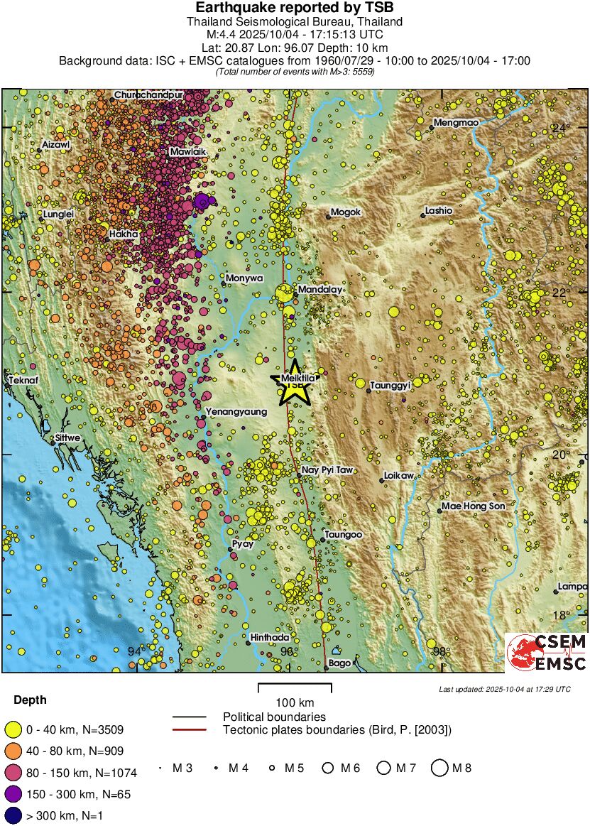 regional historical seismicity