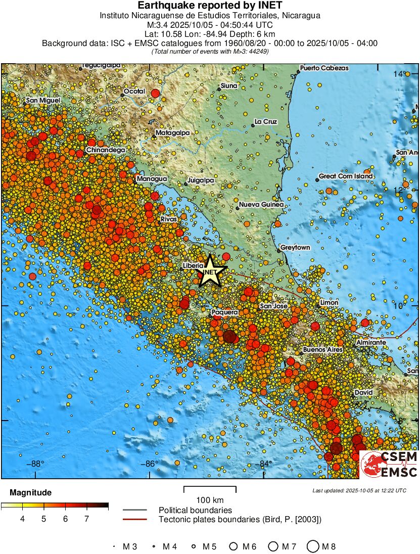regional magnitude historical seismicity