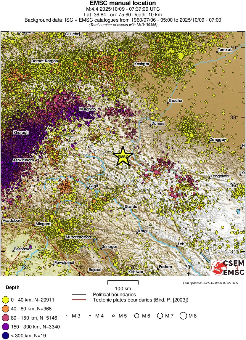regional historical seismicity