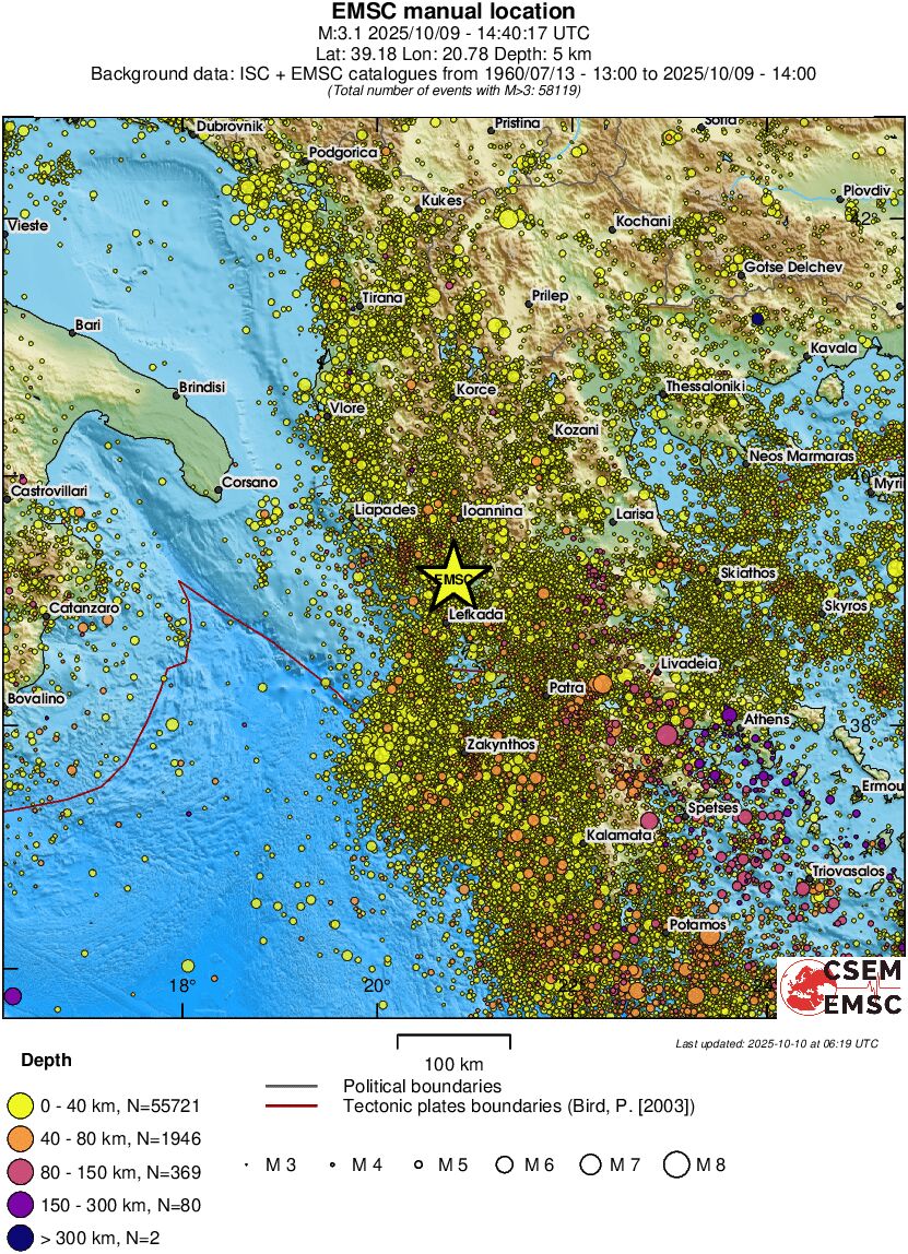 regional historical seismicity
