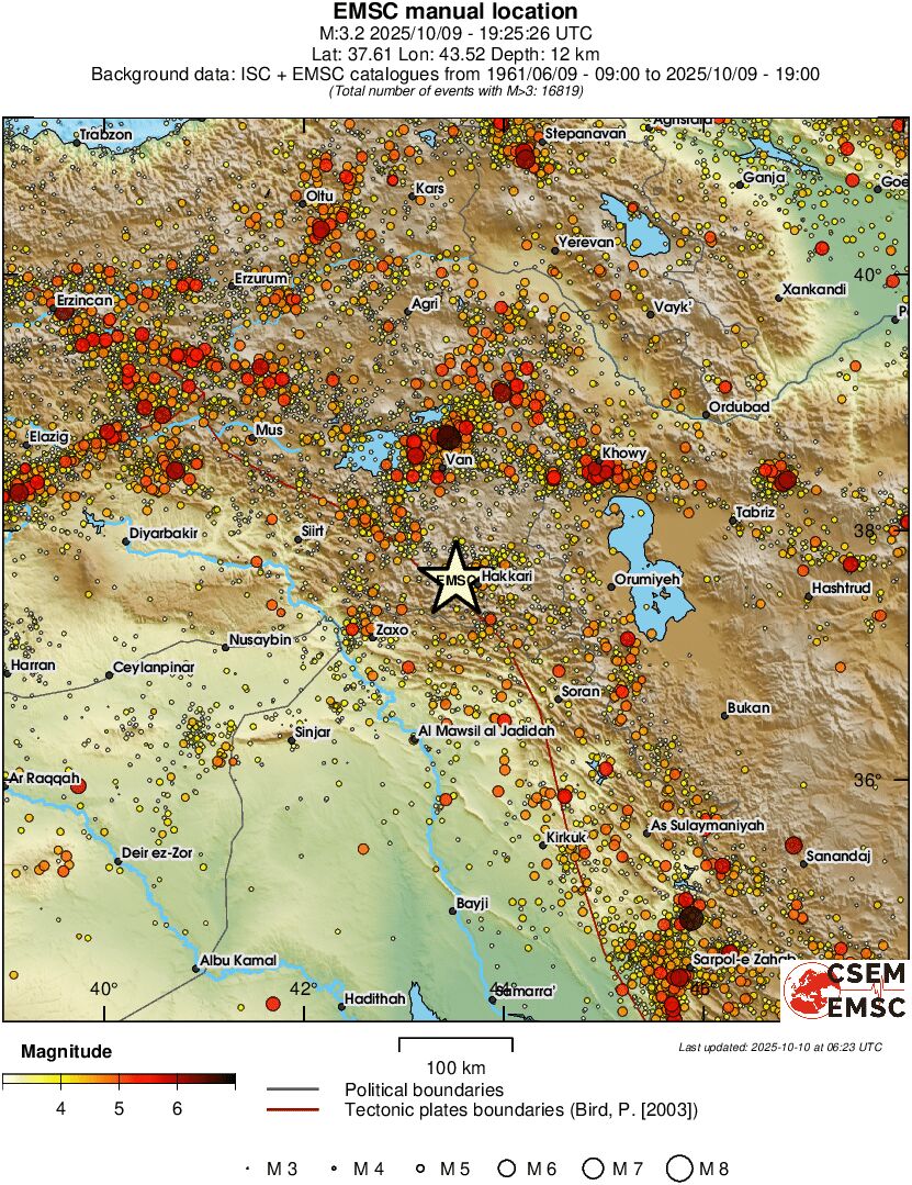 regional magnitude historical seismicity