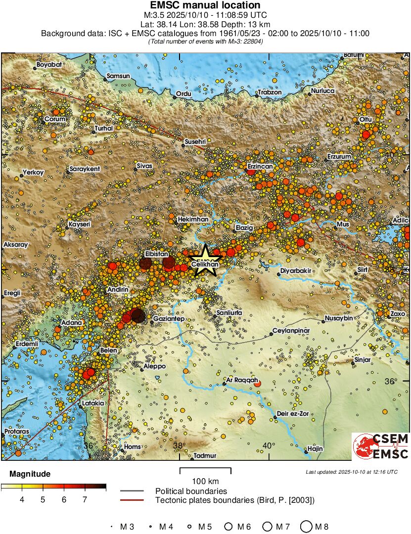 regional magnitude historical seismicity