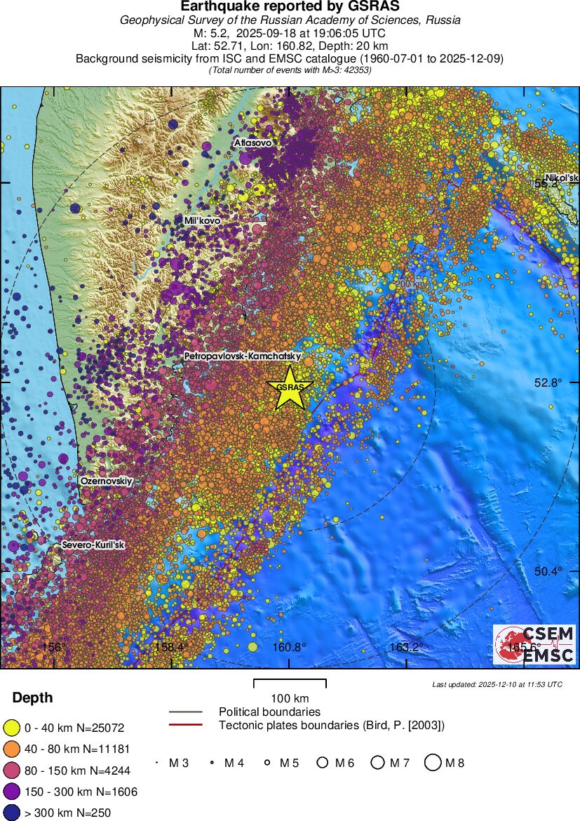 regional historical seismicity