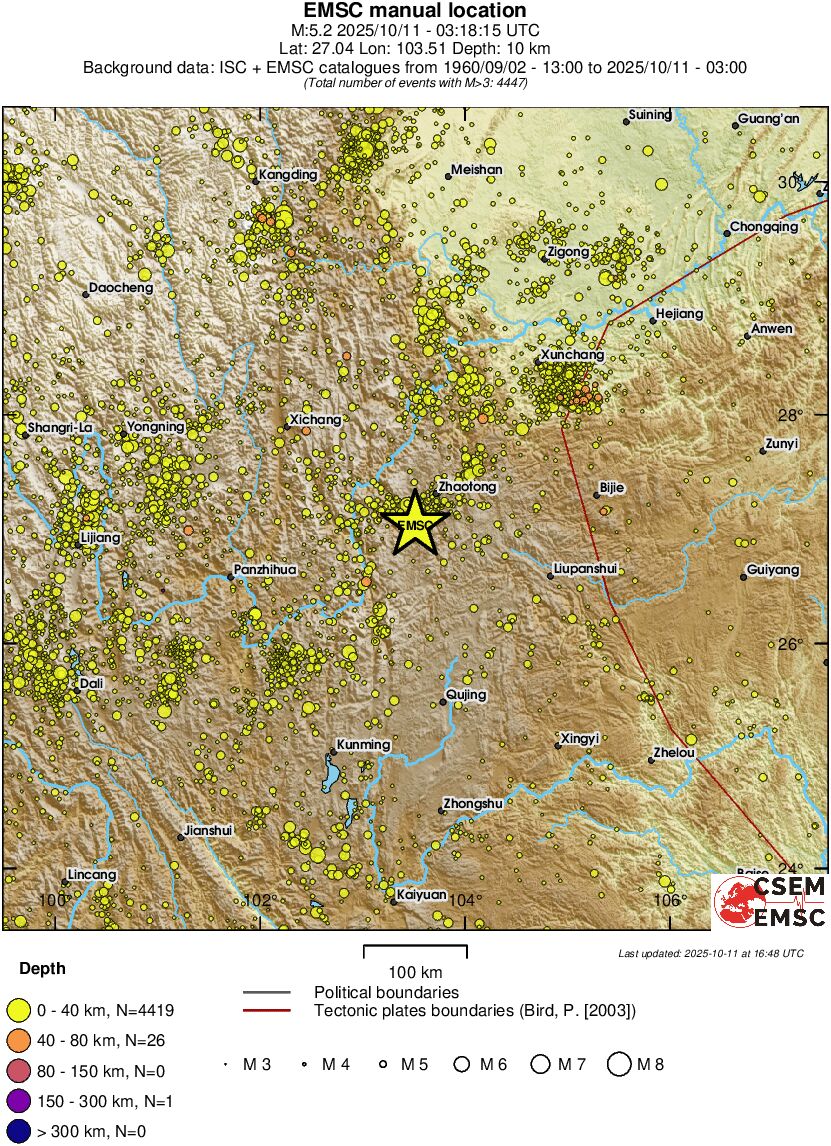 regional historical seismicity