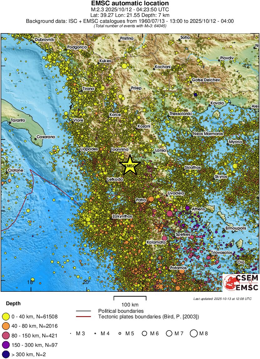 regional historical seismicity