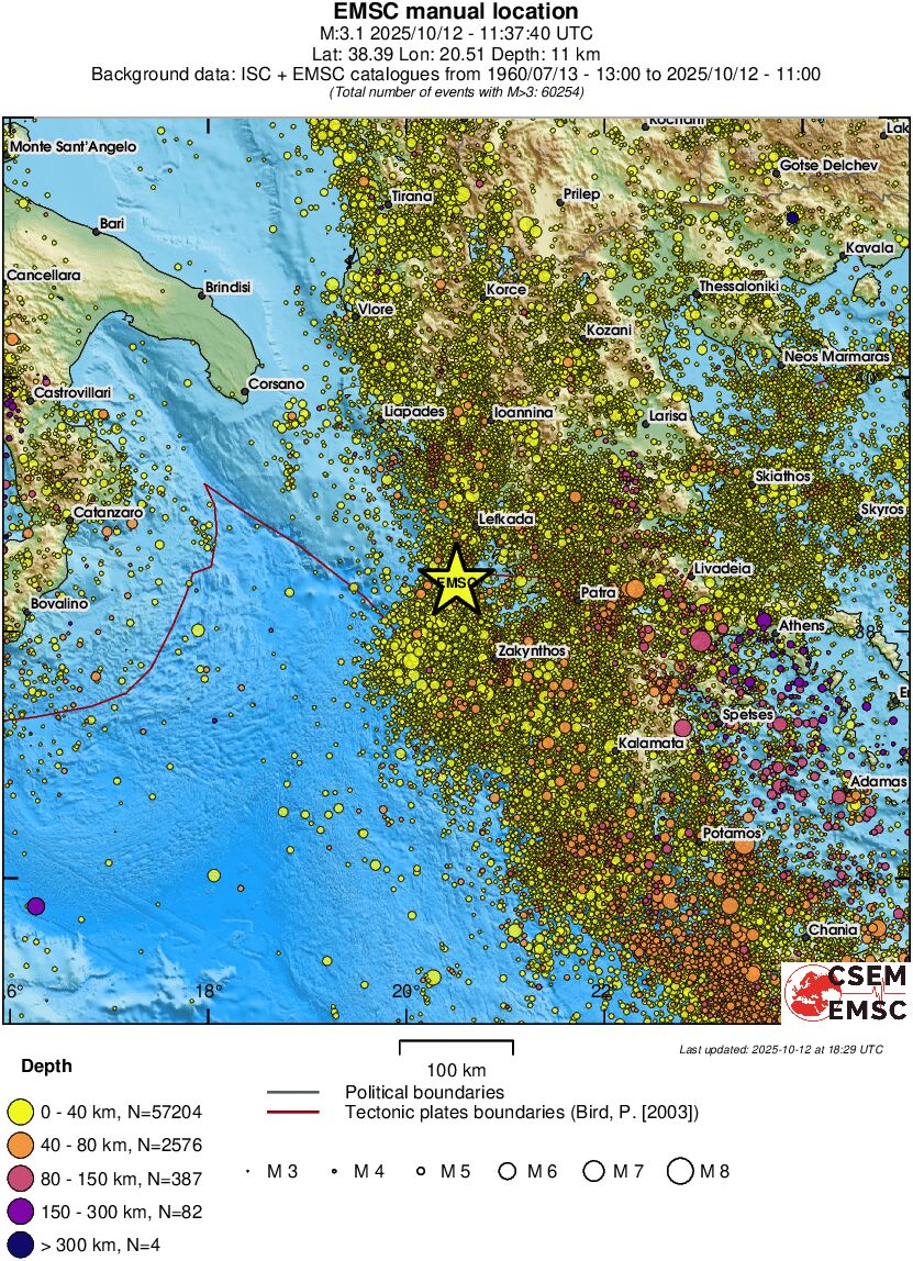 regional historical seismicity