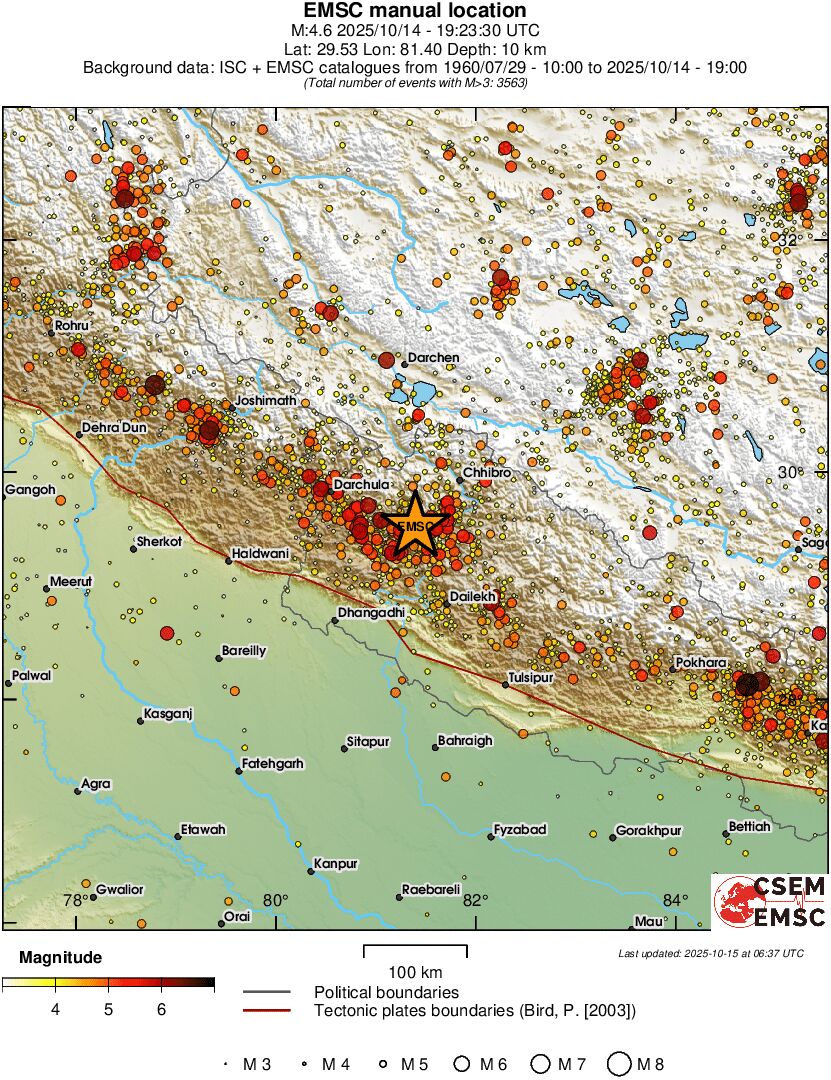 regional magnitude historical seismicity