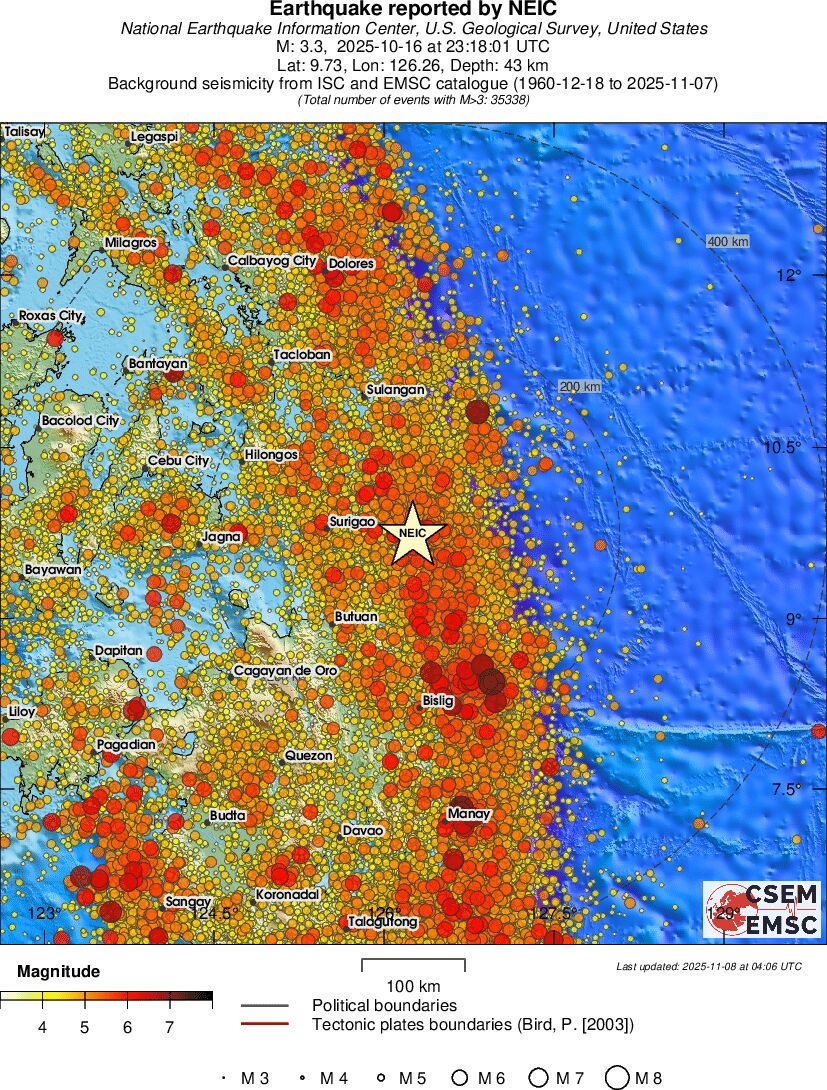 regional magnitude historical seismicity