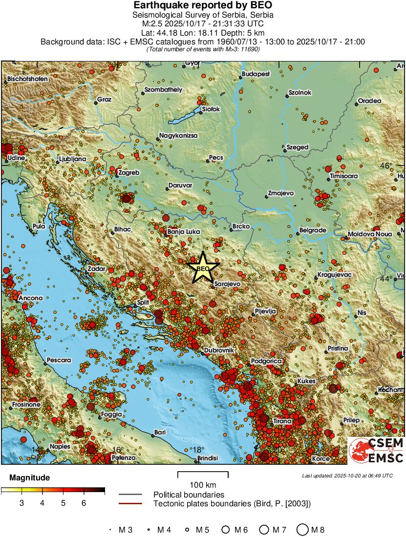 regional magnitude historical seismicity