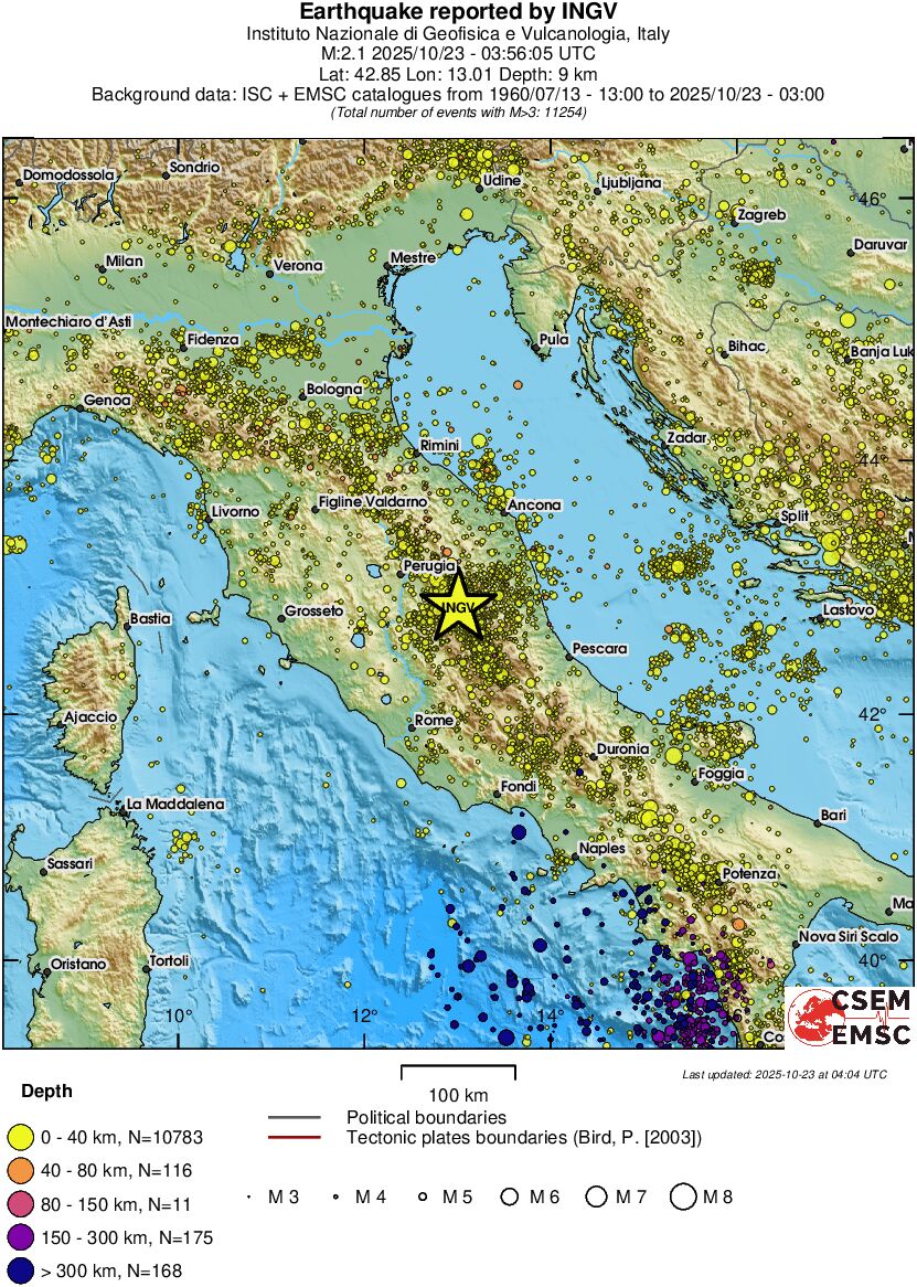 regional historical seismicity