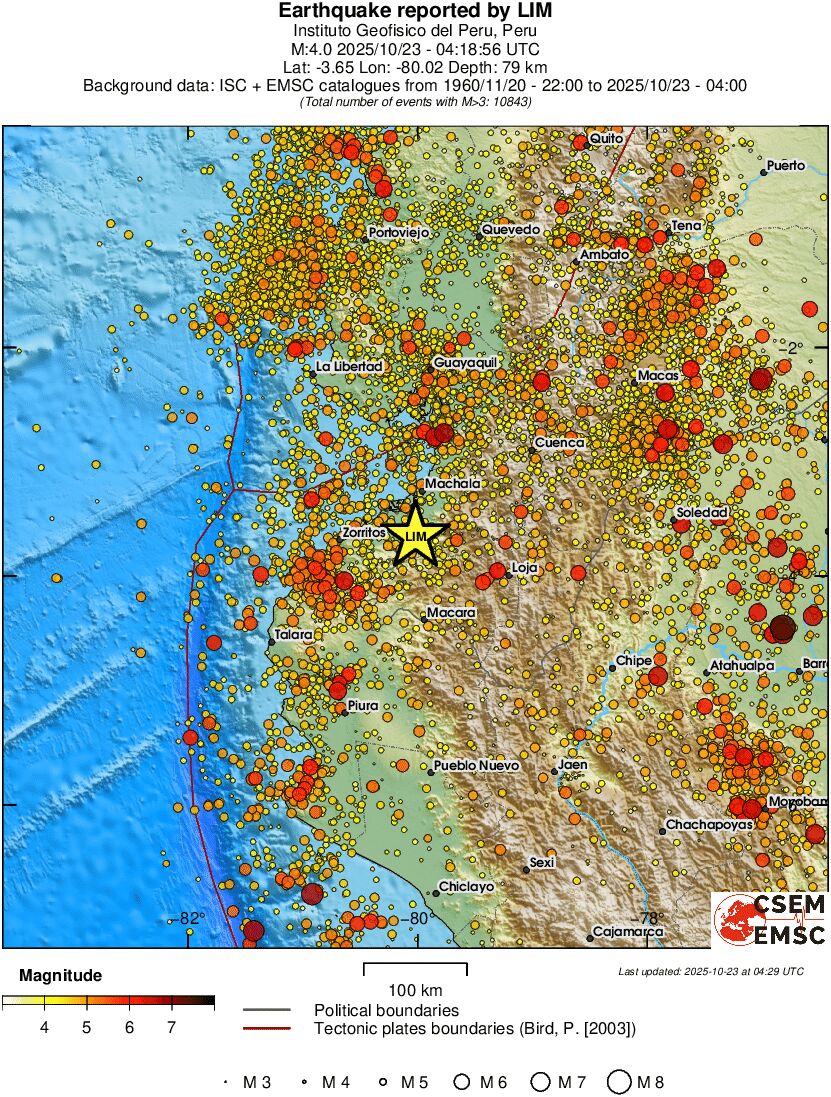 regional magnitude historical seismicity