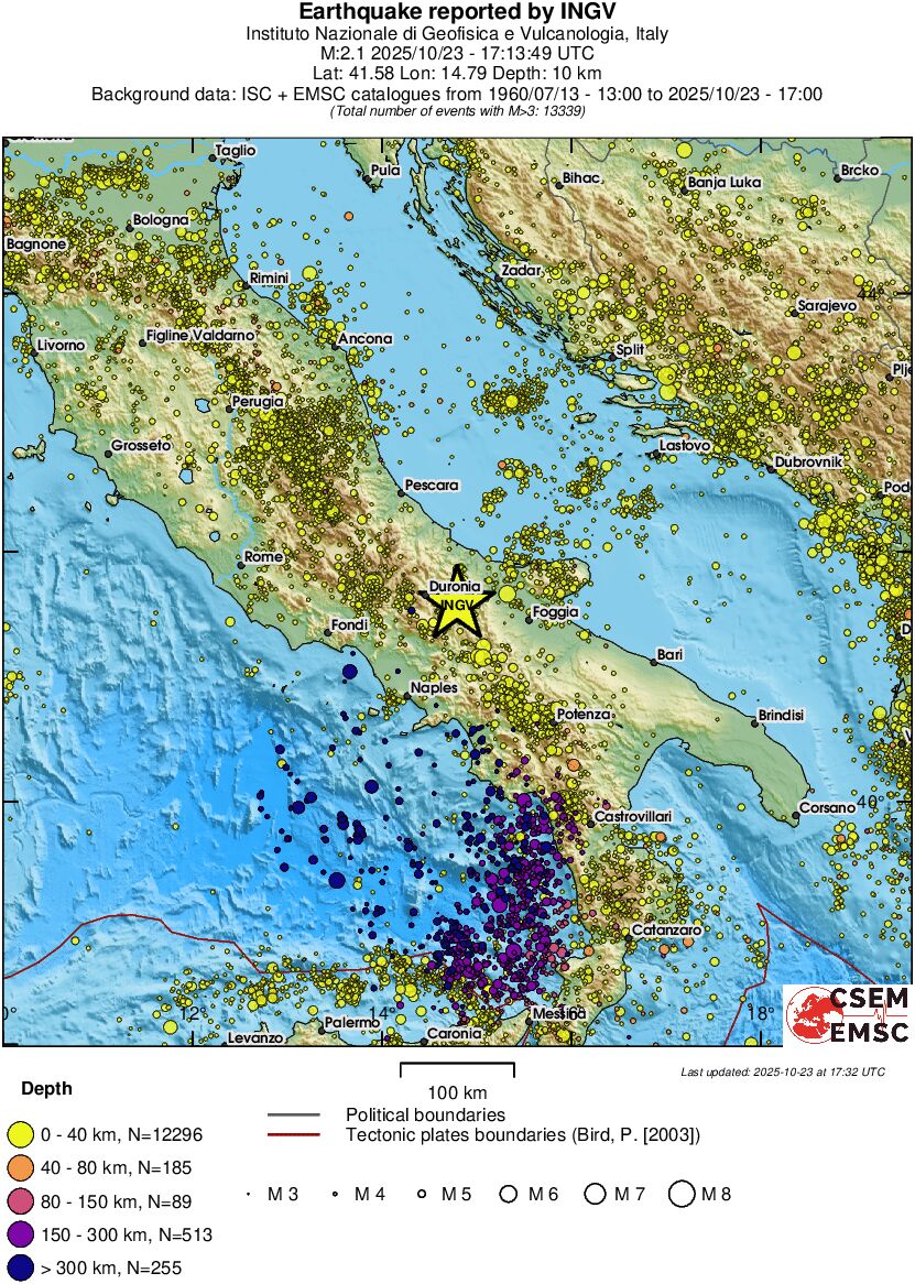 regional historical seismicity