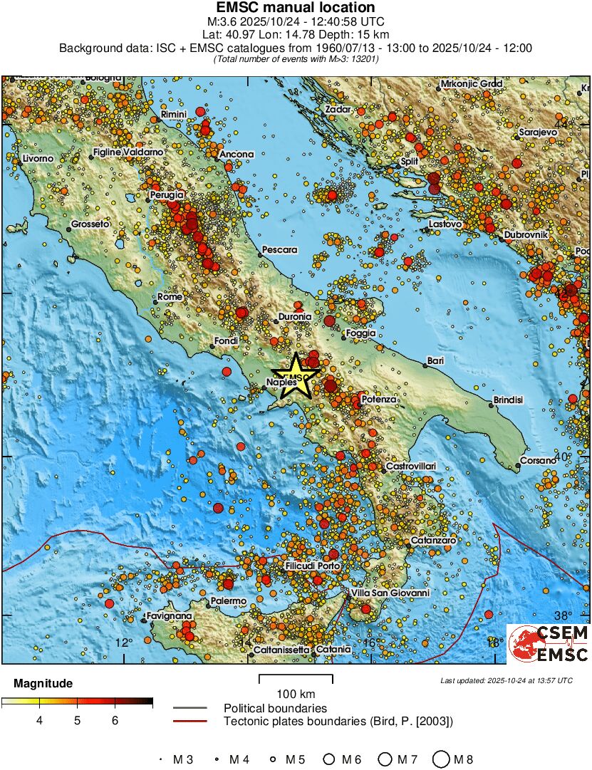 regional magnitude historical seismicity