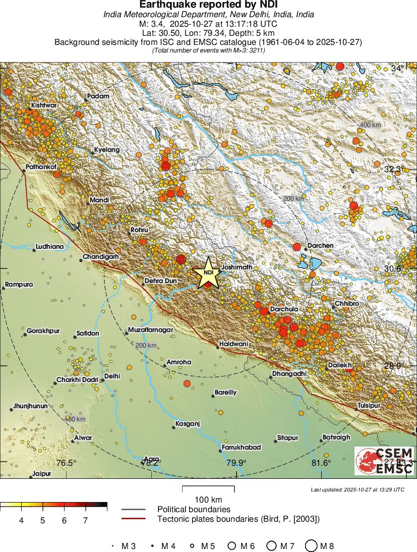 regional magnitude historical seismicity