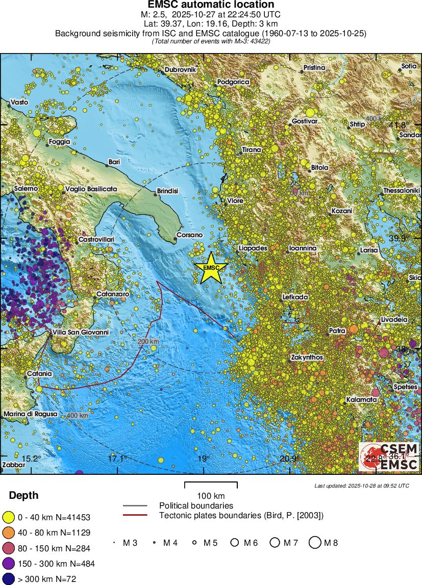regional historical seismicity