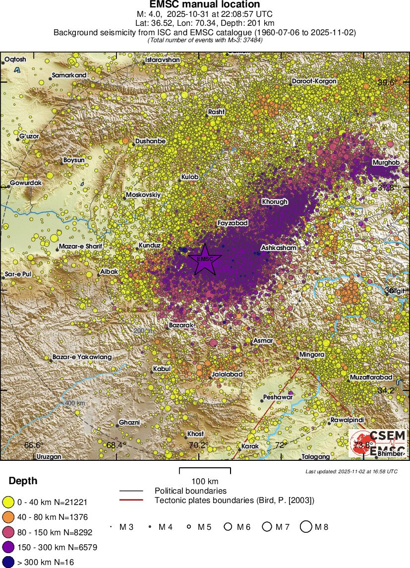 regional historical seismicity