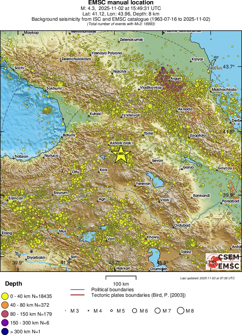 regional historical seismicity