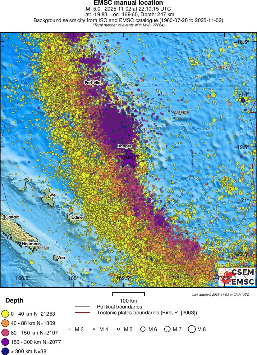 regional historical seismicity