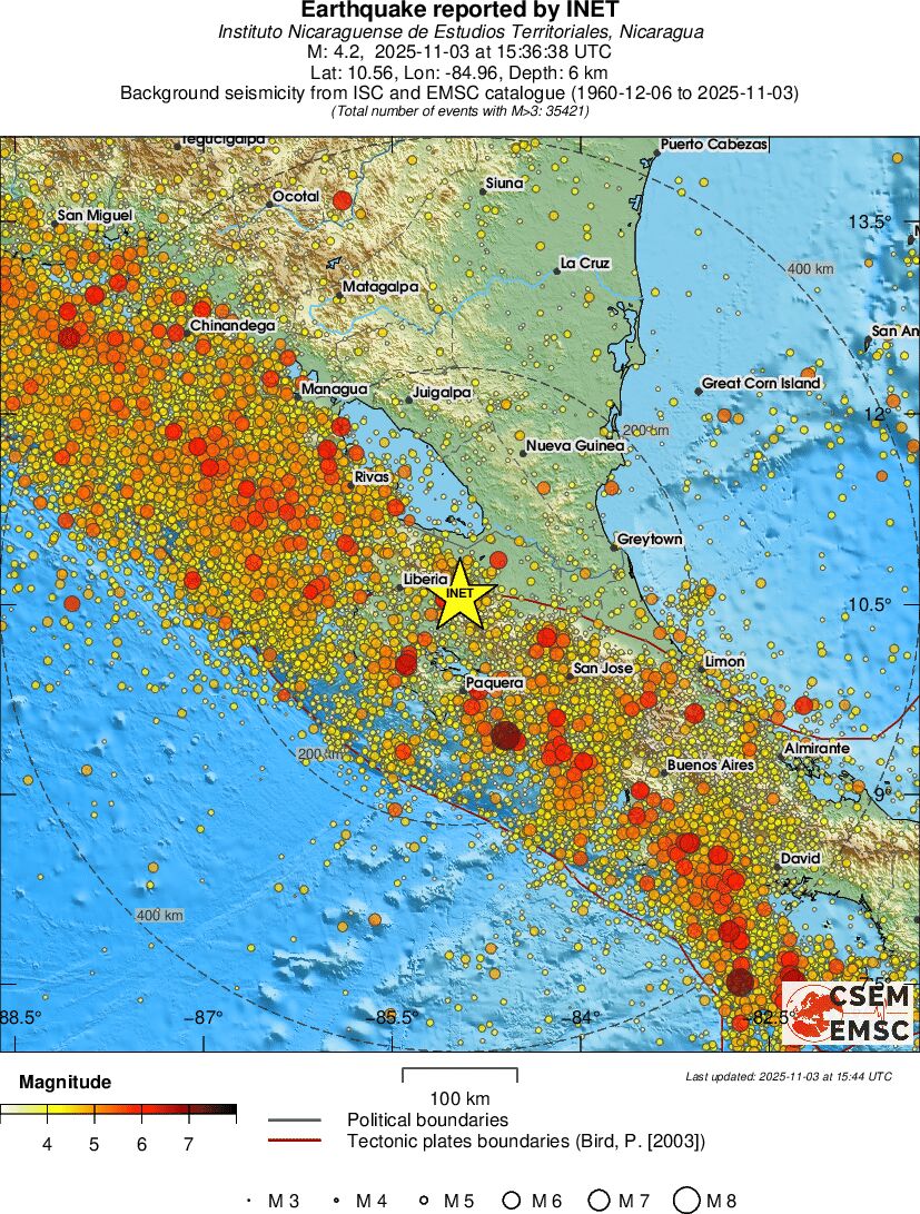 regional magnitude historical seismicity