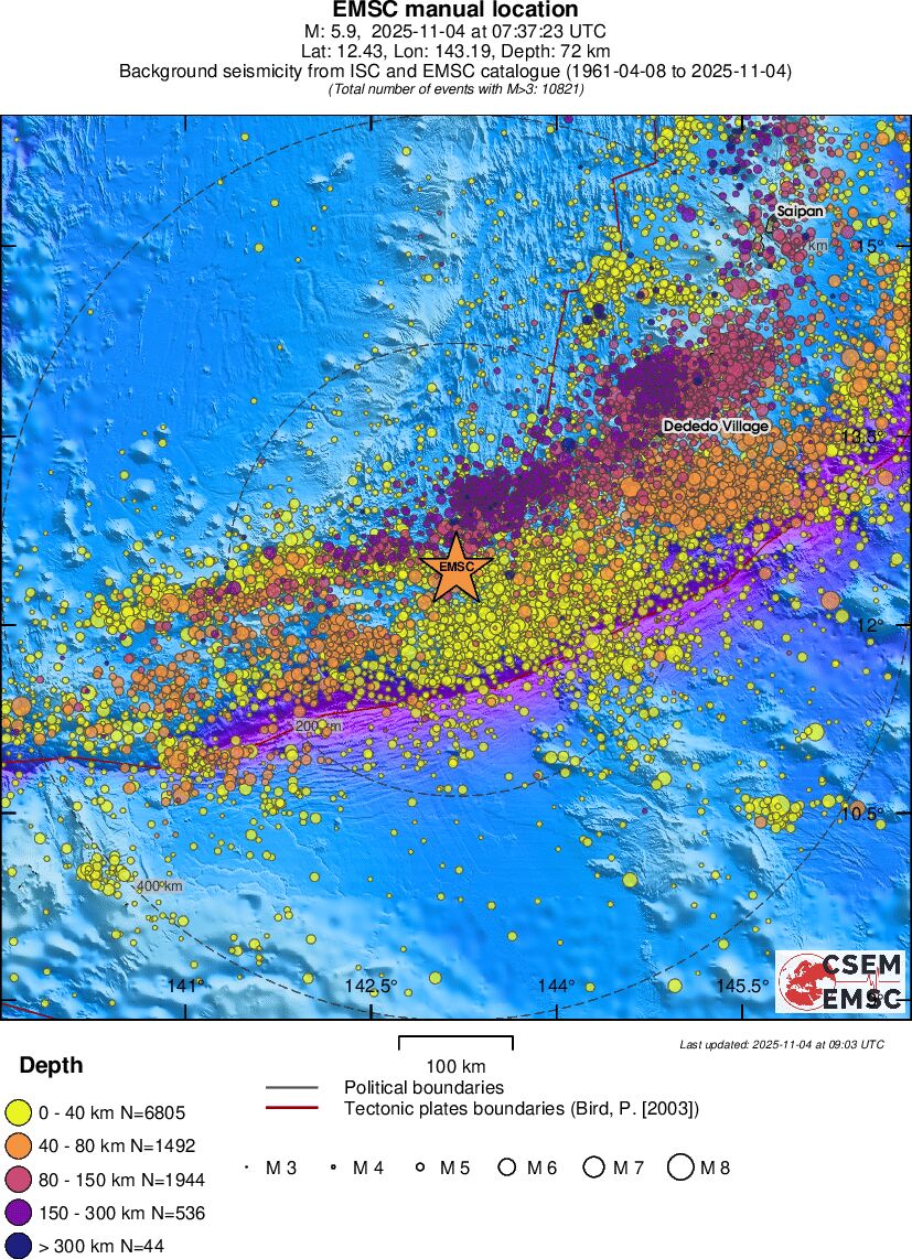 regional historical seismicity