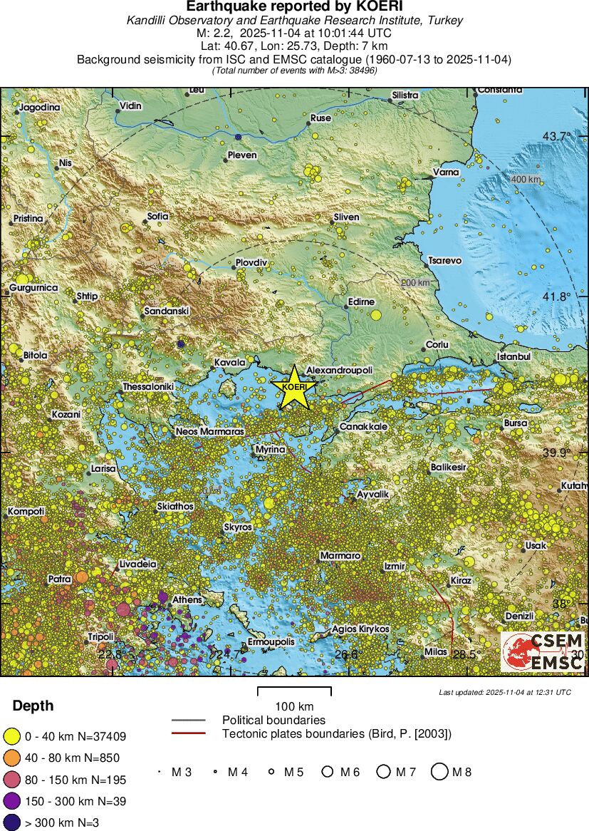regional historical seismicity