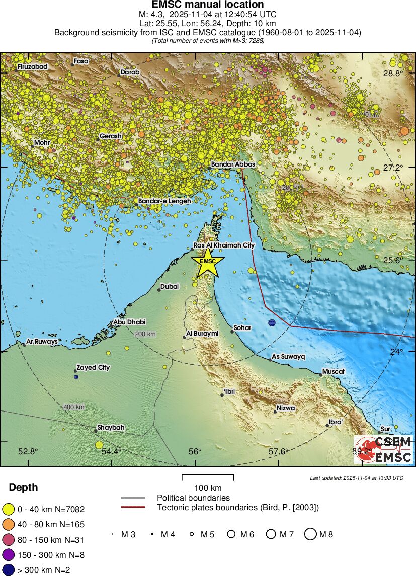 regional historical seismicity