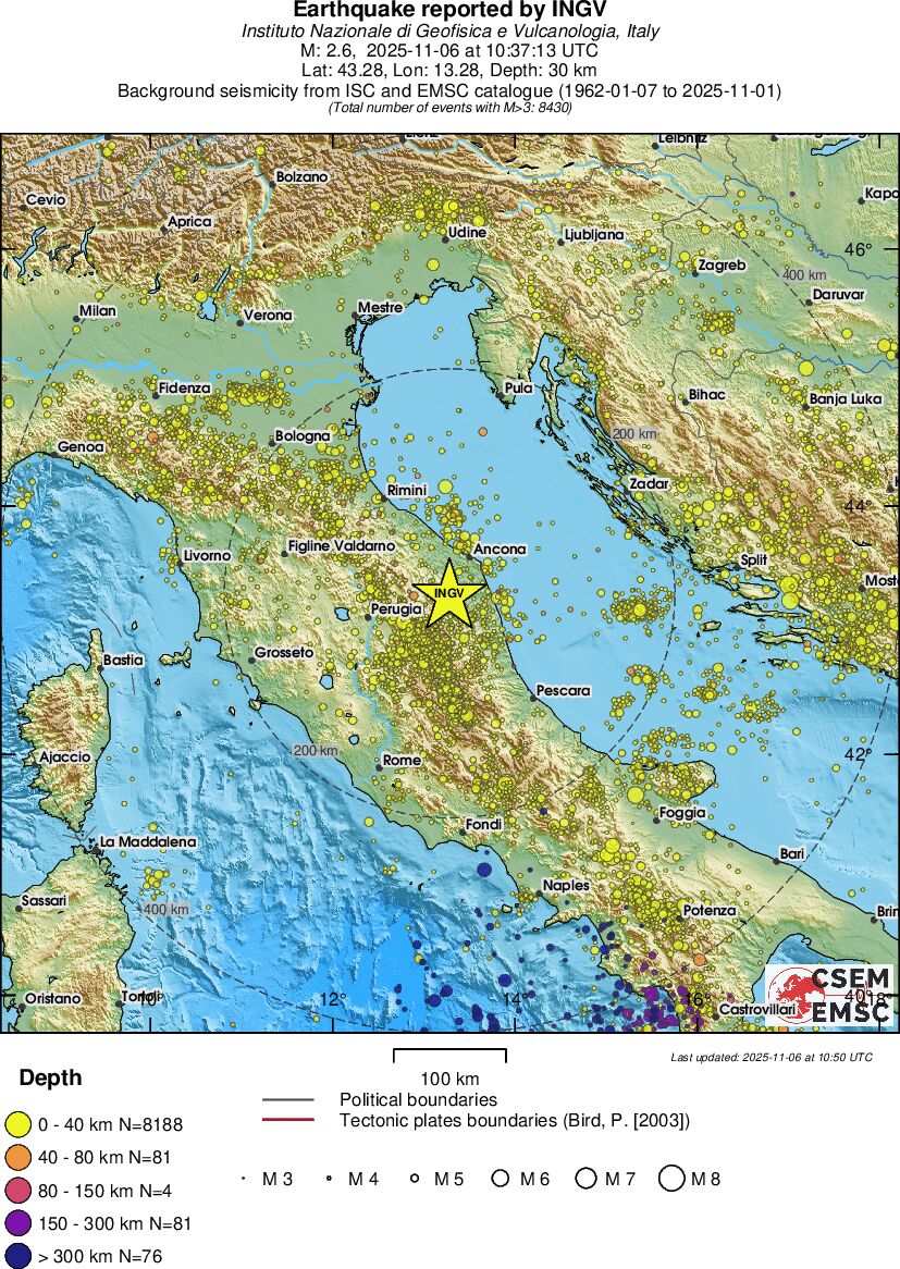 regional historical seismicity
