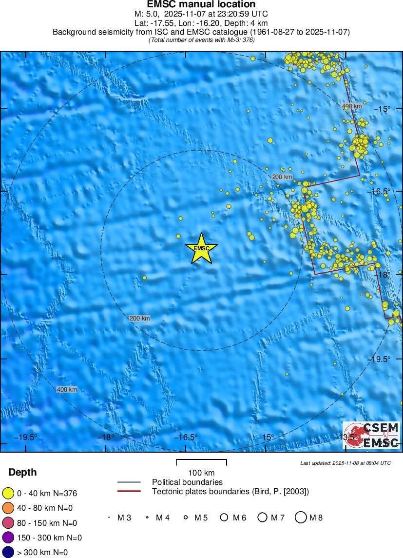 regional historical seismicity