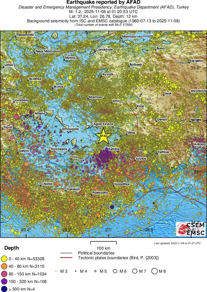 regional historical seismicity