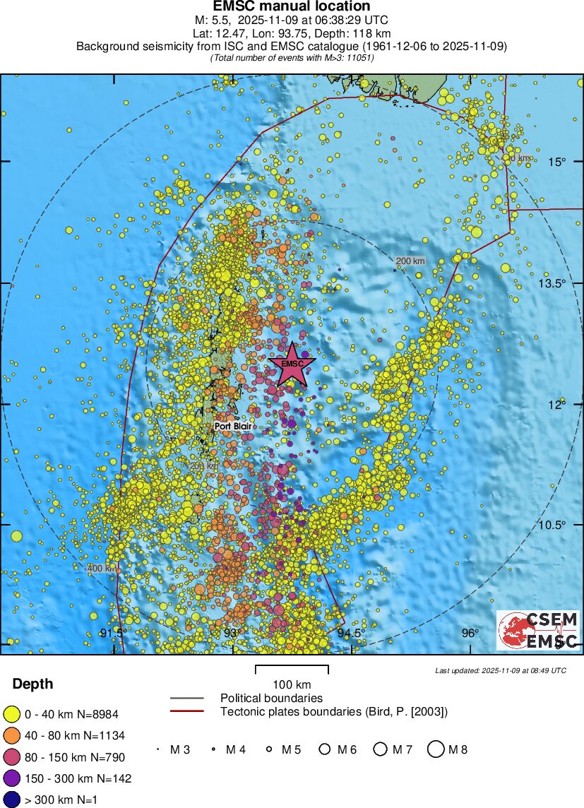 regional historical seismicity