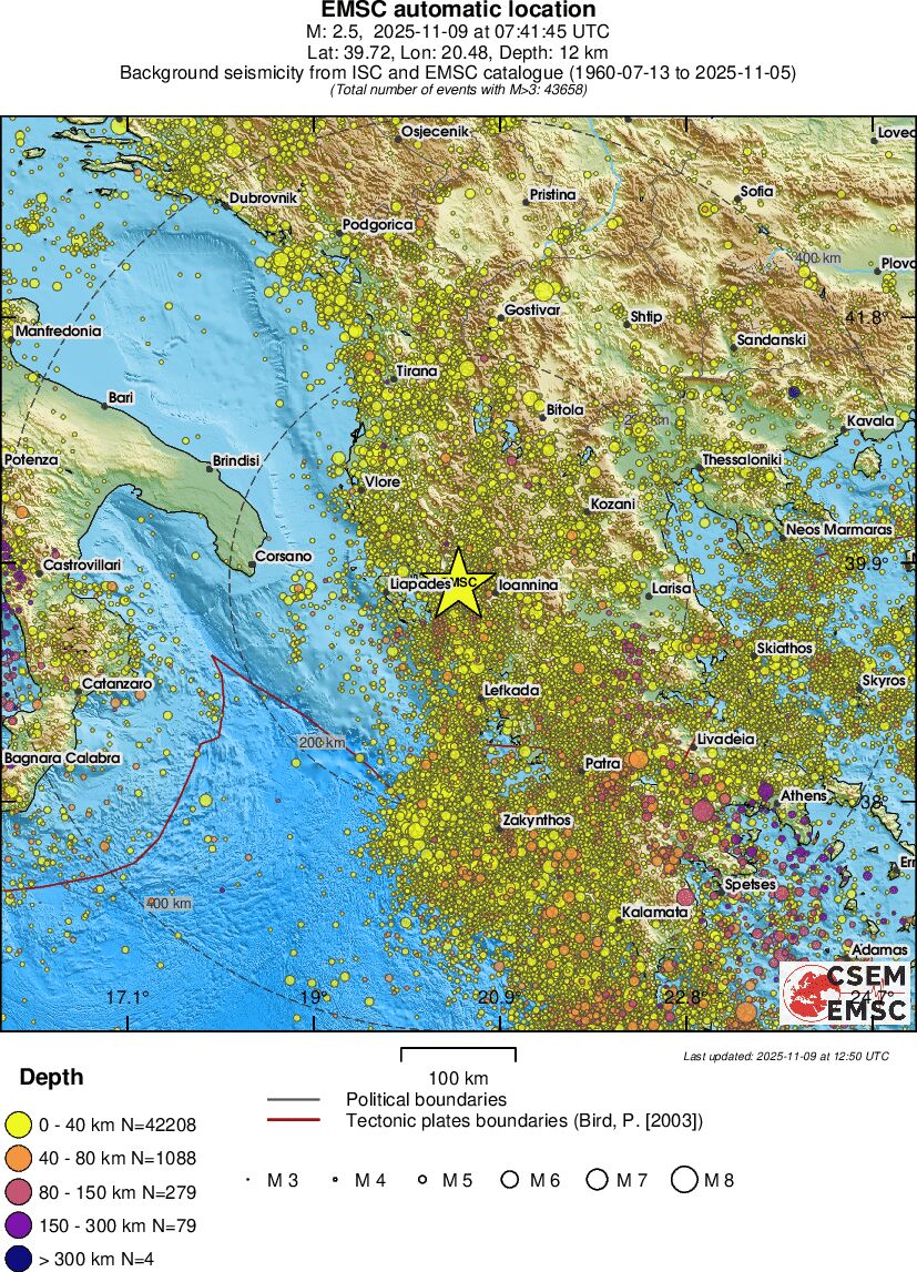 regional historical seismicity