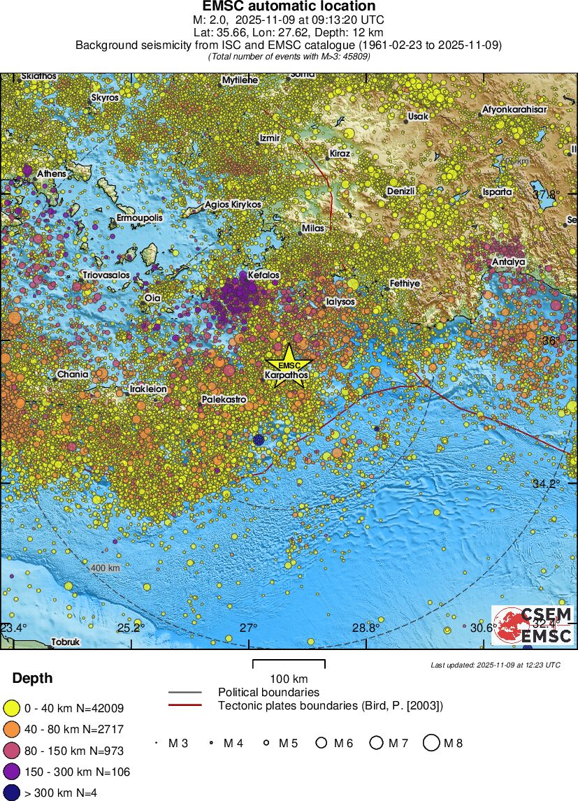 regional historical seismicity