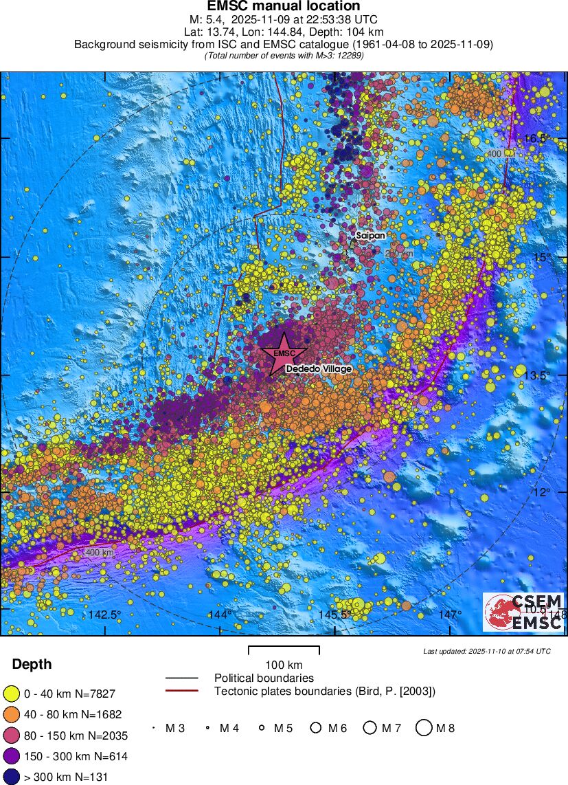 regional historical seismicity