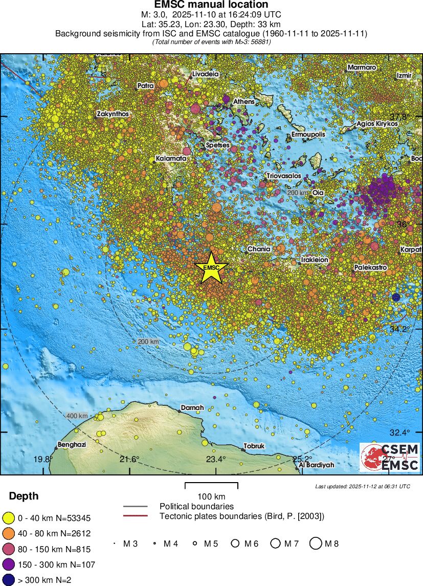 regional historical seismicity