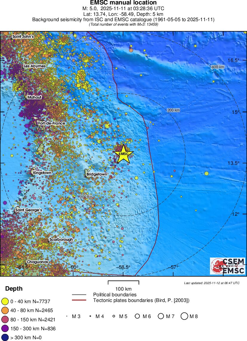 regional historical seismicity