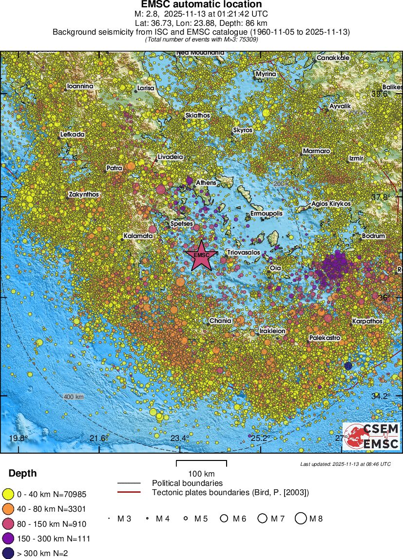 regional historical seismicity