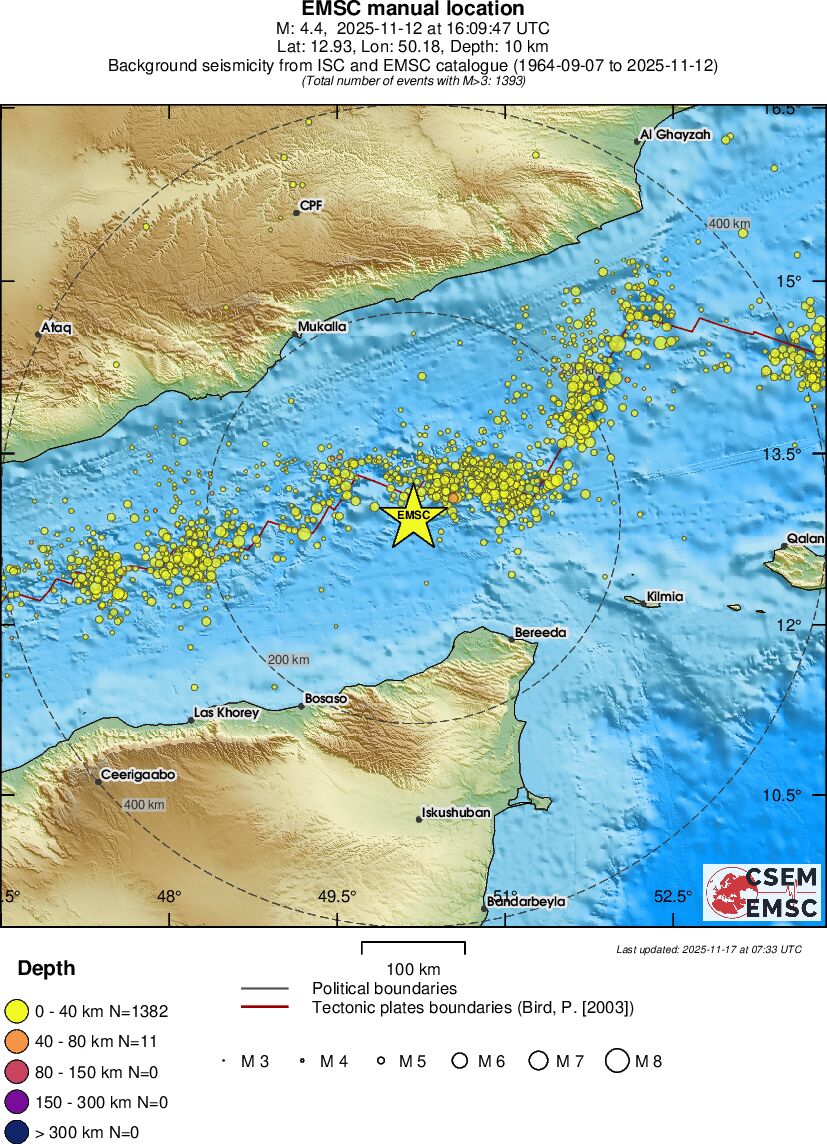regional historical seismicity