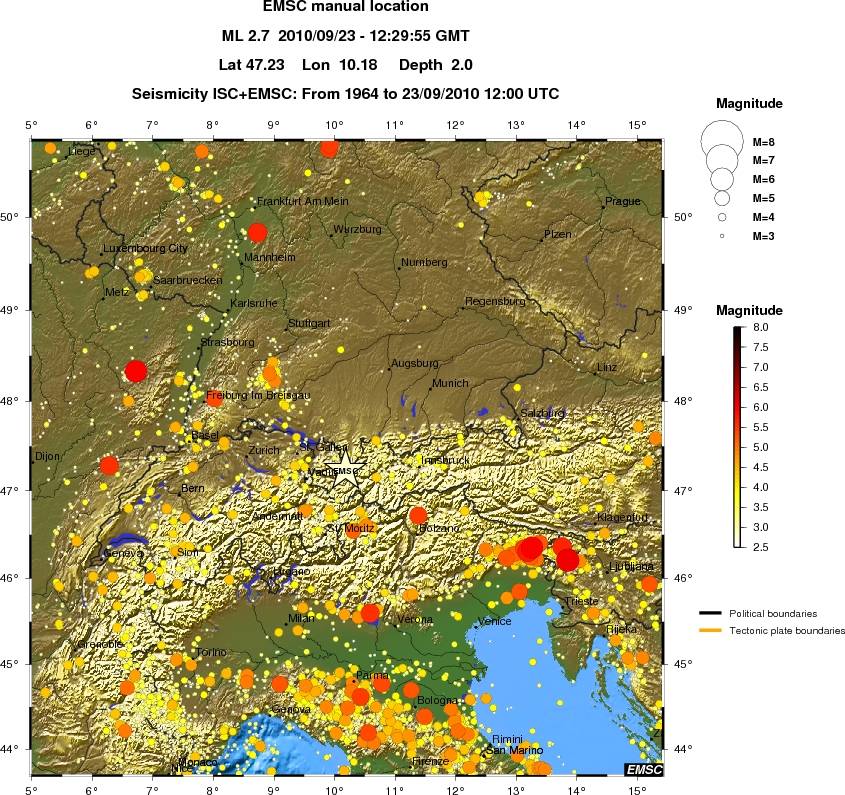 regional magnitude historical seismicity