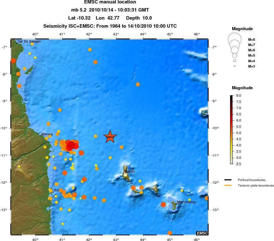 regional magnitude historical seismicity