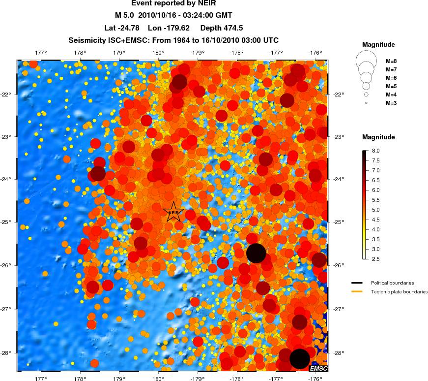 regional magnitude historical seismicity
