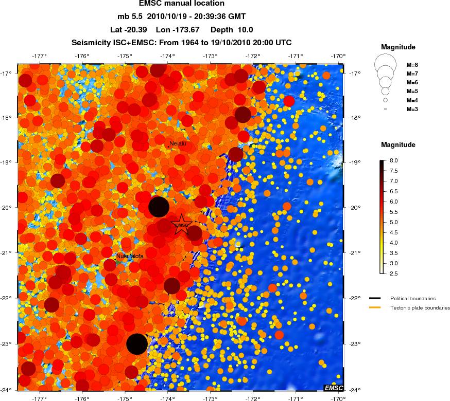 regional magnitude historical seismicity