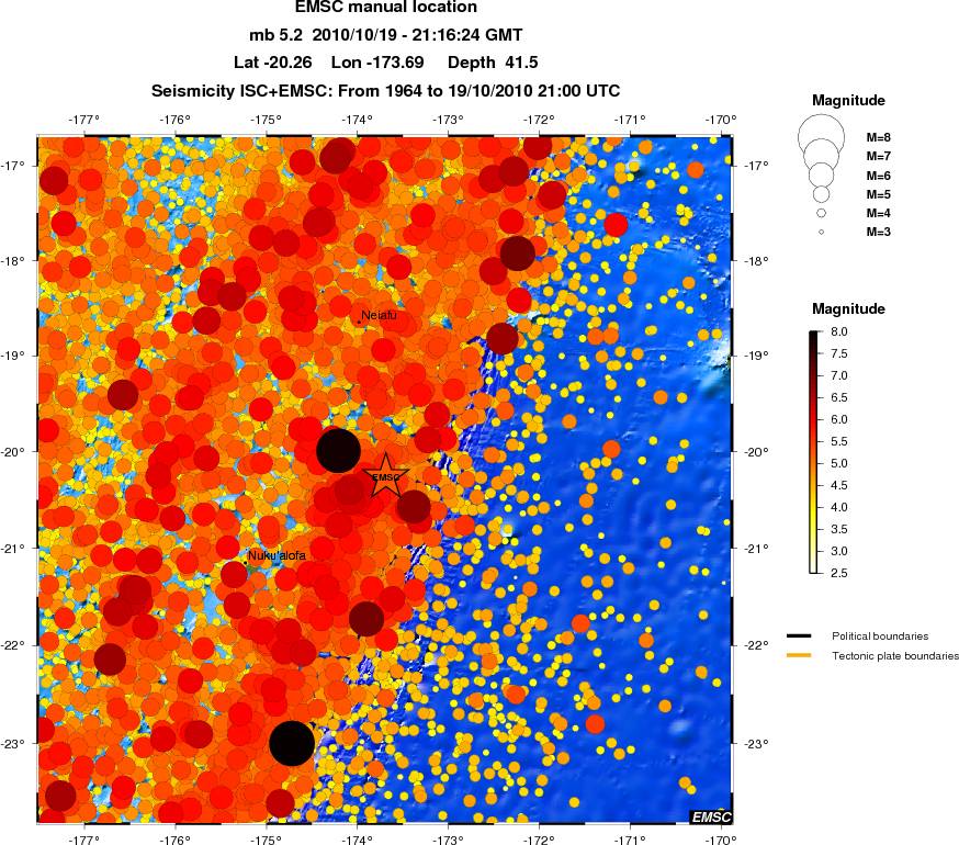 regional magnitude historical seismicity