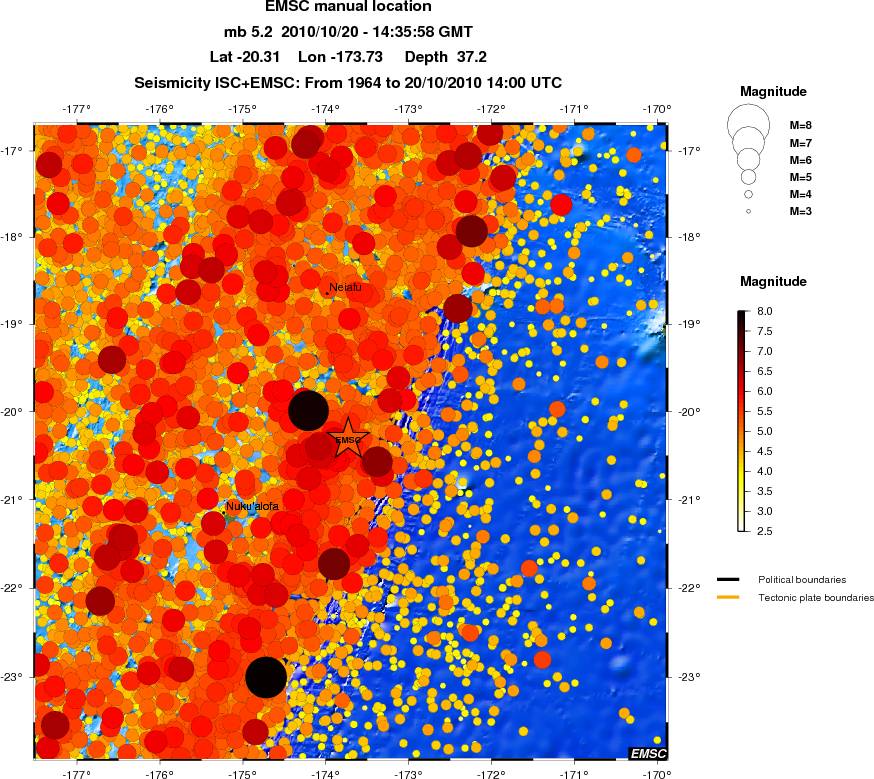 regional magnitude historical seismicity