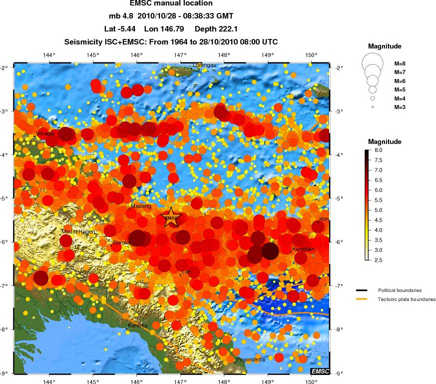 regional magnitude historical seismicity