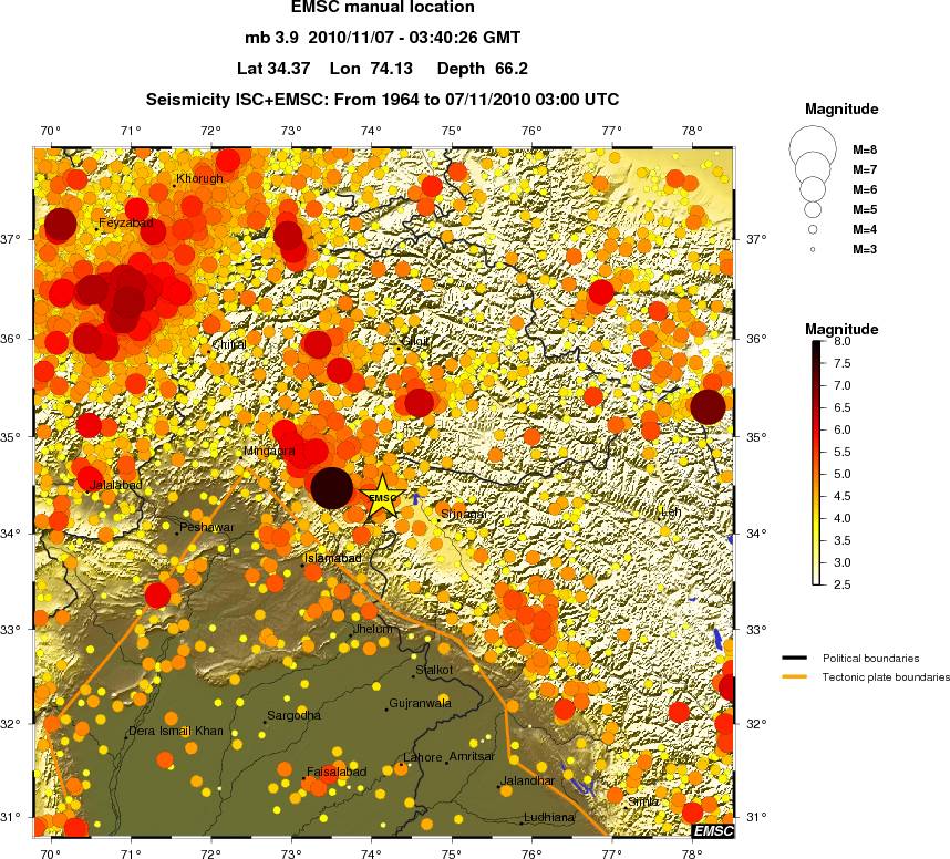 regional magnitude historical seismicity
